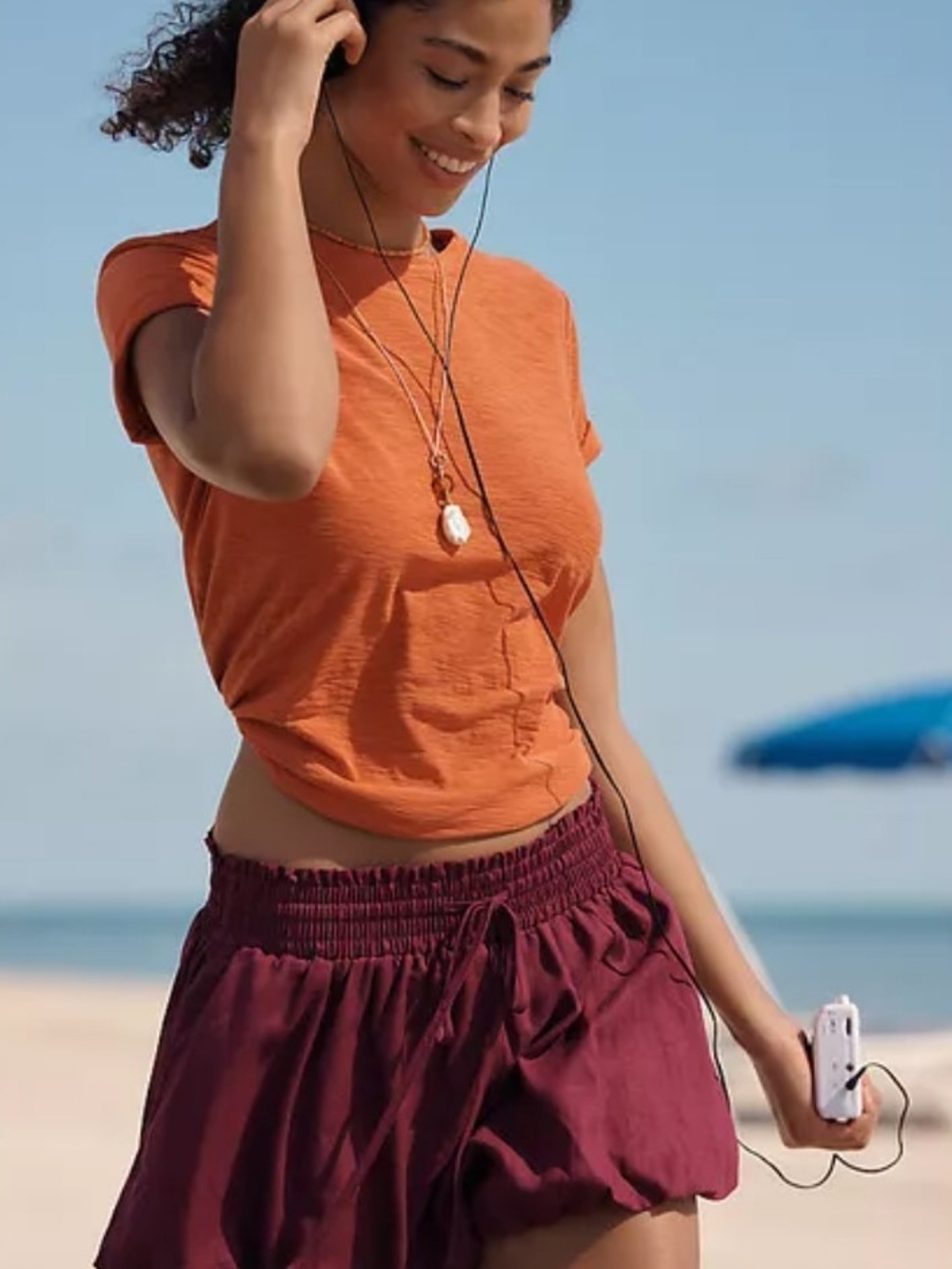 Anthropologie Maroon/deep Purple Celandine Bubble Bloomer Shorts